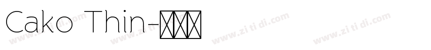 Cako Thin字体转换
